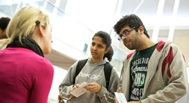 Students at careers fair at LUMS