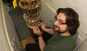 Dr Chris Lawson in the lab